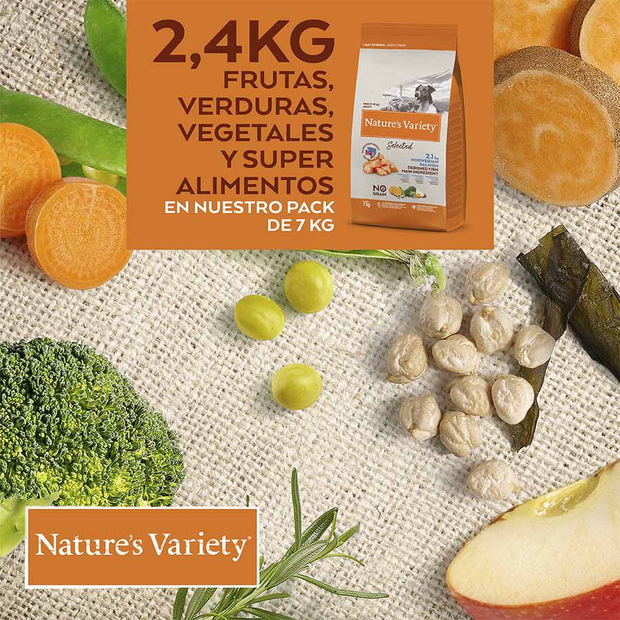 Nature's Variety Selected Mini Adult Salm&oacute;n Sin Cereales Imagem n&uacute;mero 5
